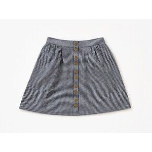 Blue Gingham Cottagecore Mini Skirt Button Front Picnic Prairie Tulle Large NWT